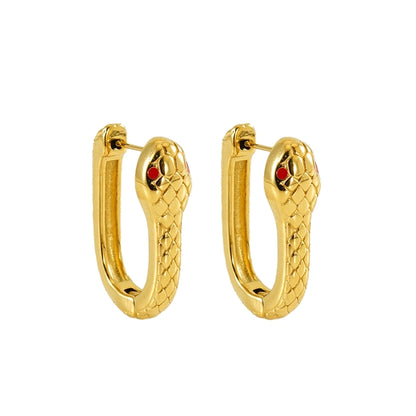 King Cobra Hoop Earrings