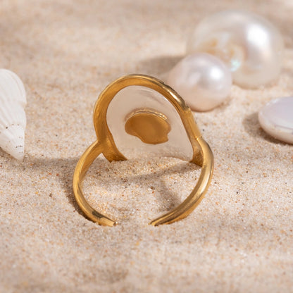 Shell Resin Open Ring