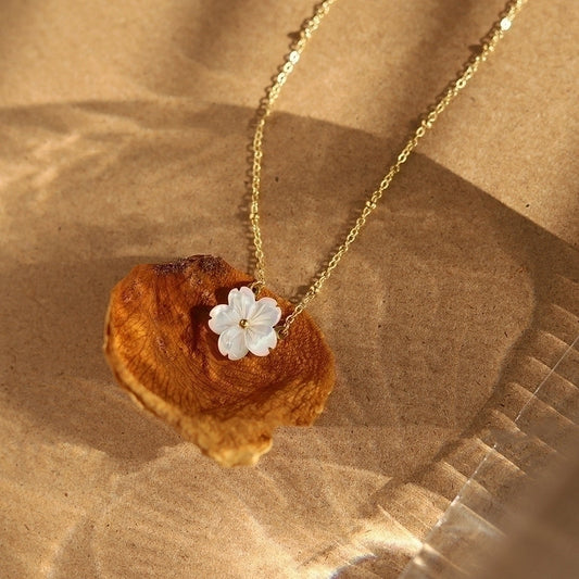 Minimalist Sakura Pendant Necklace