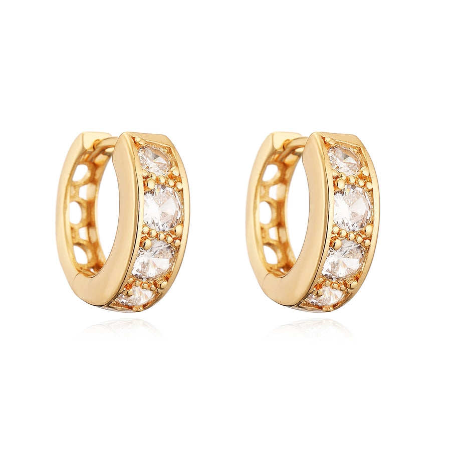 Clarisse Zircon Hoop Earrings