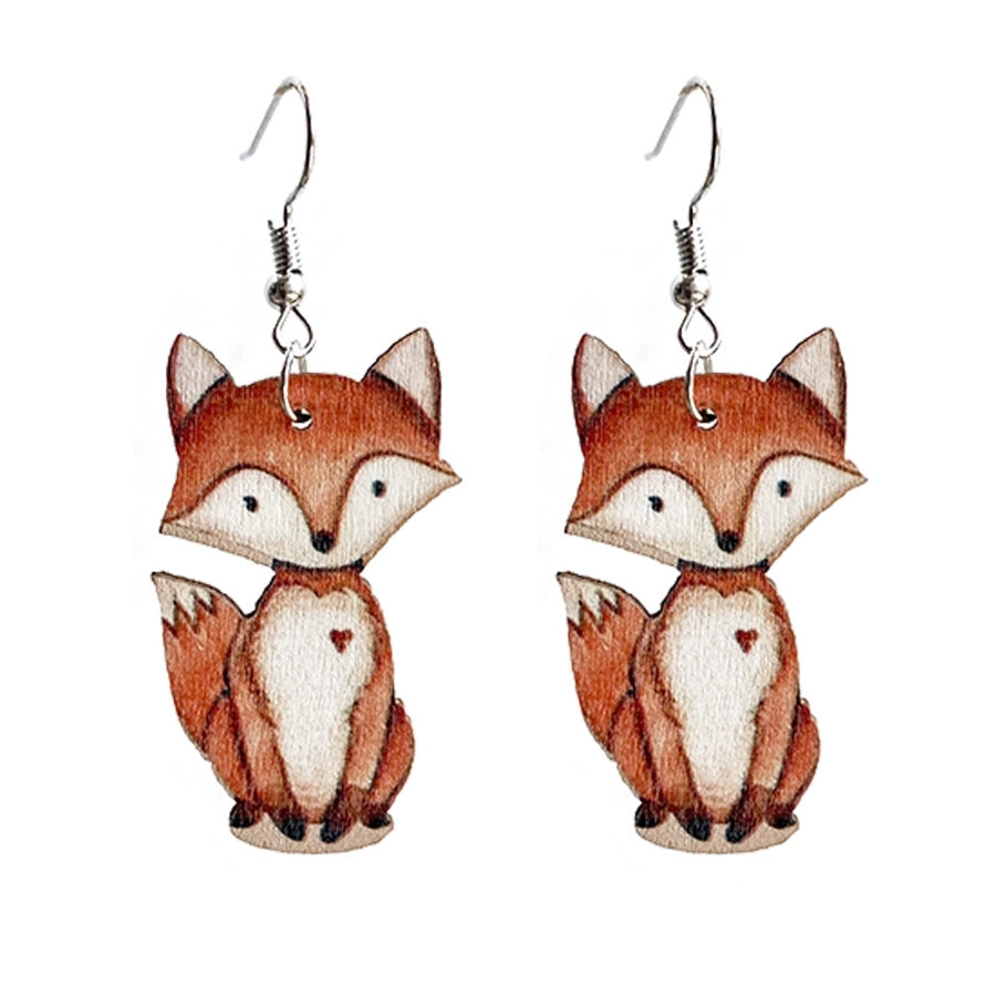 Cute Handmade Wooden Animal Earrings