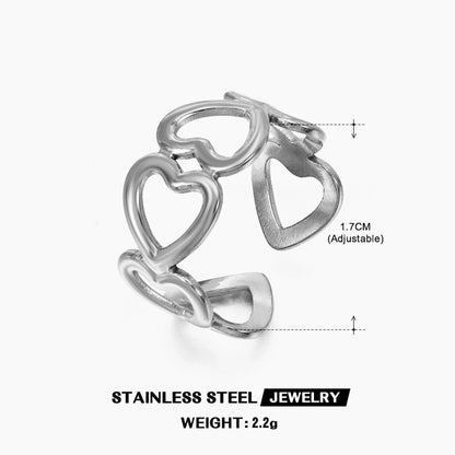 Taylor Heart Open Rings