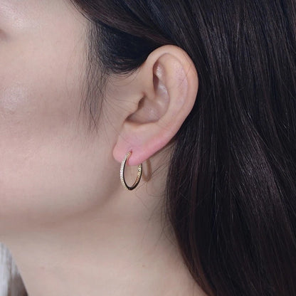 Dainty 925 Silver Hoop Earrings