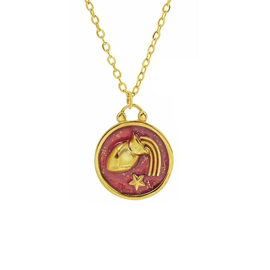 Fabiana Enamel Zodiac Pendant Necklace