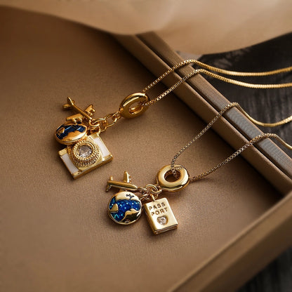 Travel Charm Pendant Necklace