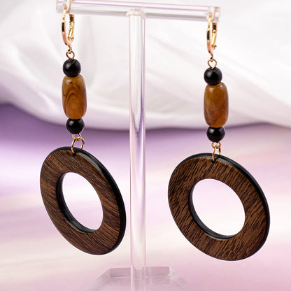 Boho Wooden Dangle Earrings