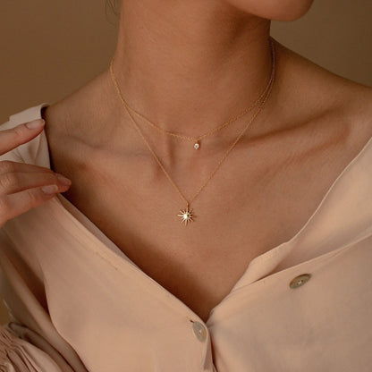 Minimalist Guiding Star Layered Necklace