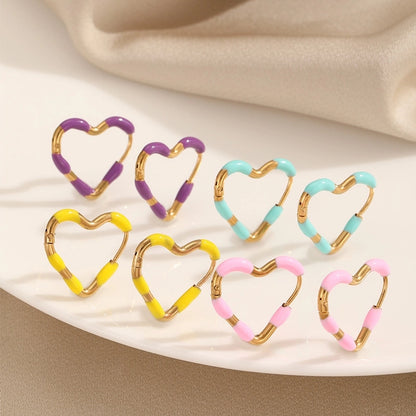 Young Love Heart Hoop Earrings