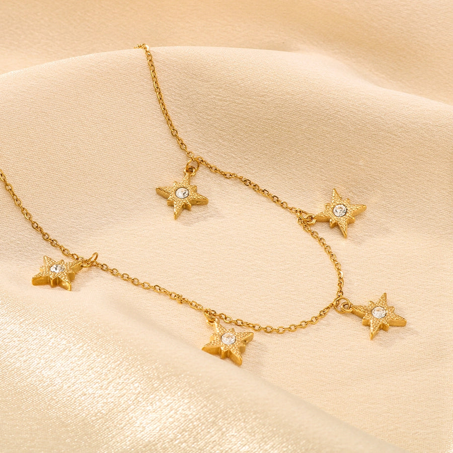 Guiding Star Dainty Charm Necklace