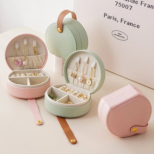 Pink Mint Leather Jewelry Boxes