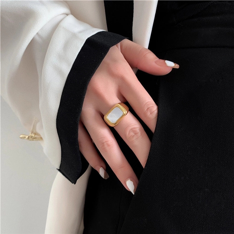 Bella Shell Statement Band Rings