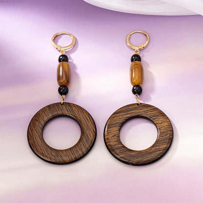 Boho Wooden Dangle Earrings