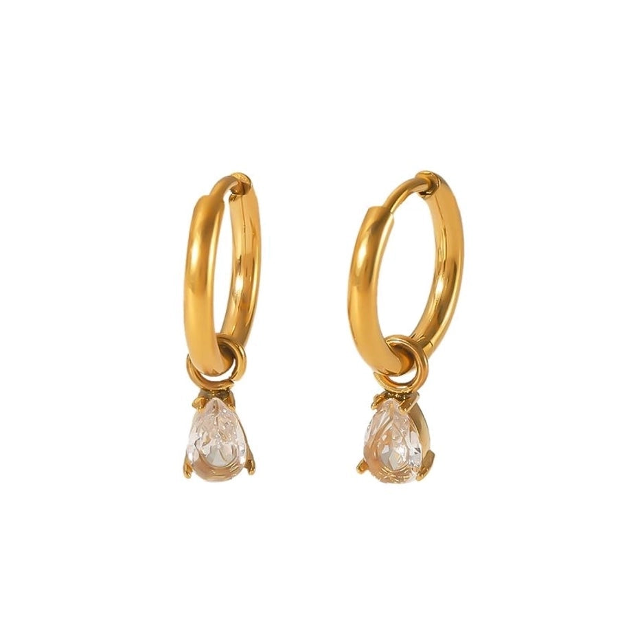 Ivy Crystal Charm Hoop Earrings