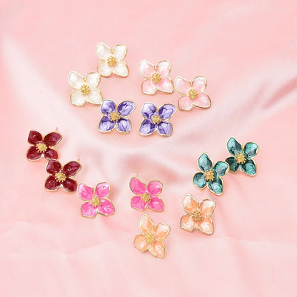 Lolita Enamel Flower Stud Earrings