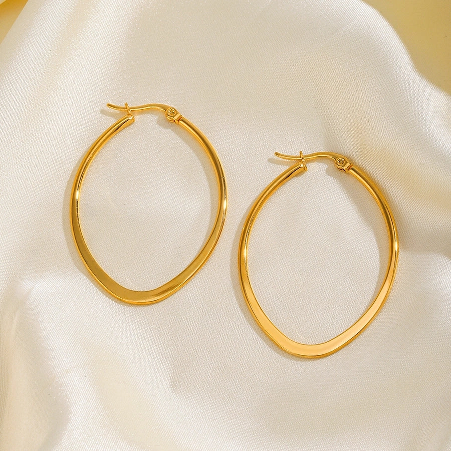 Geometric Hollow Hoop Earrings