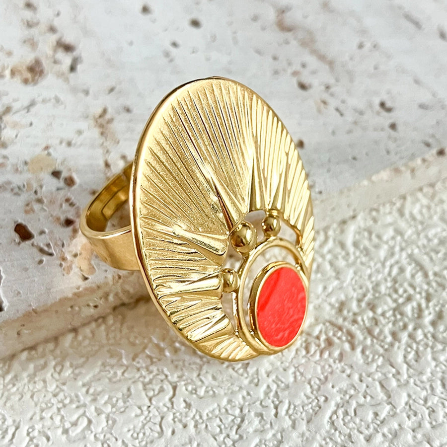 Oversized Boho Sun Adjustable Ring