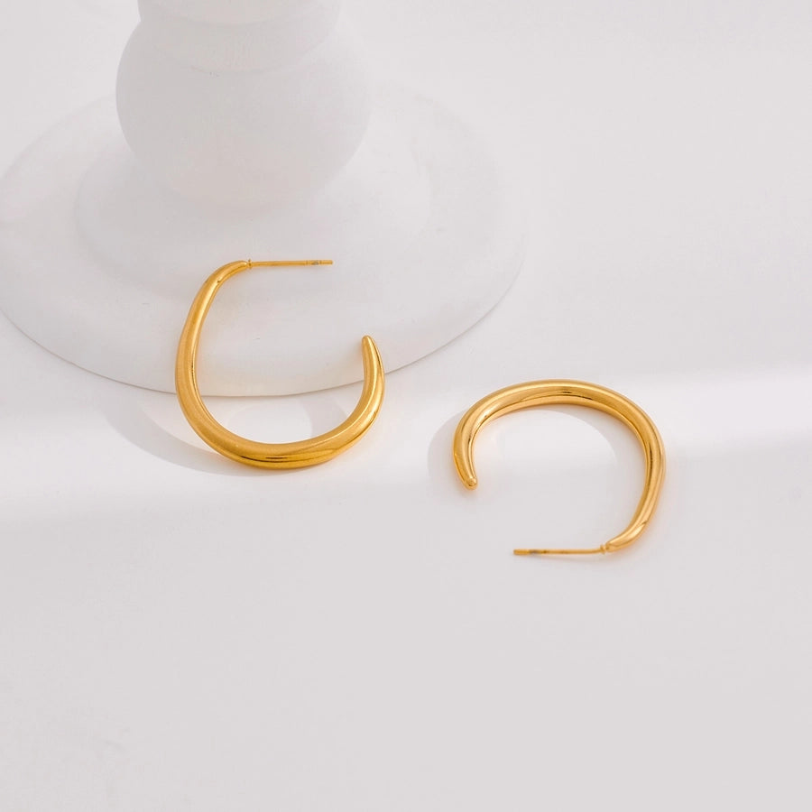 Geometric Gold Hoop Earrings