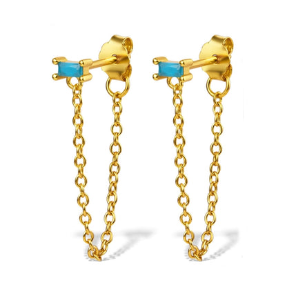 Veronica Chain Stud Earrings