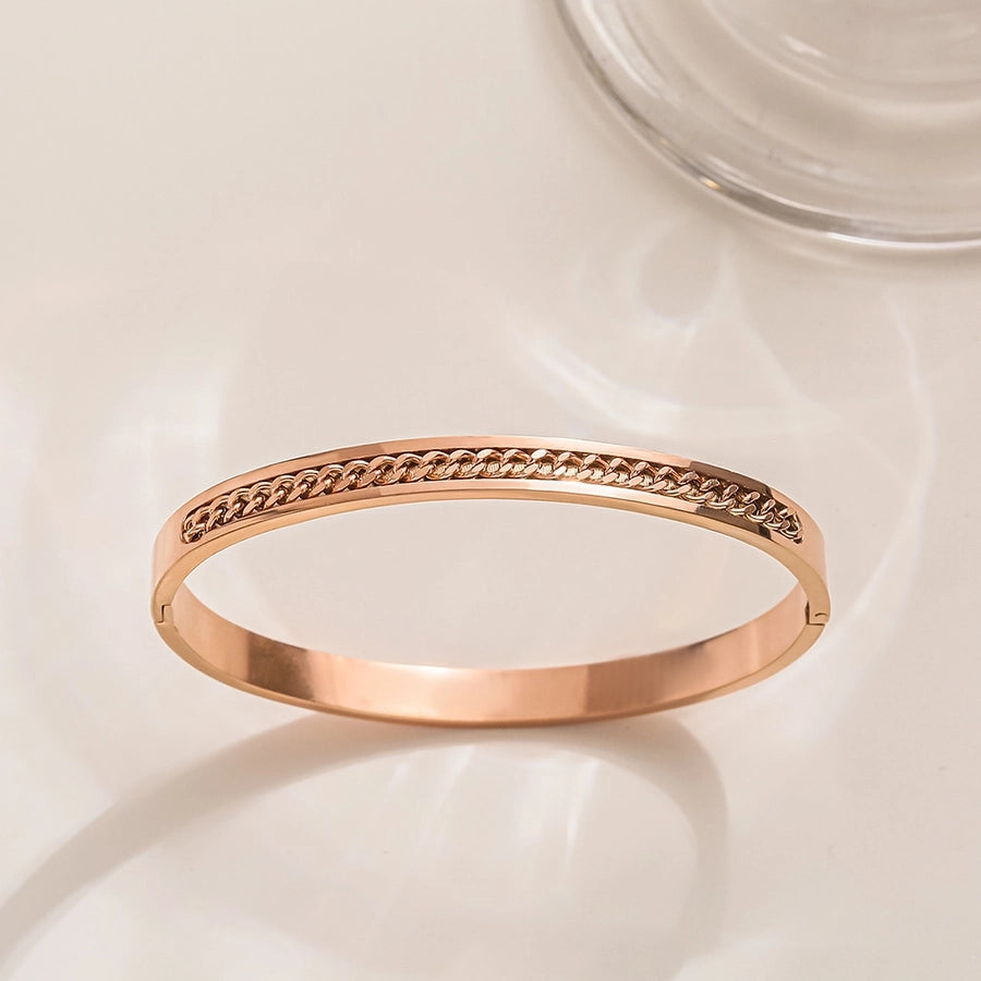 Minimalist Zircon Bangle Bracelets