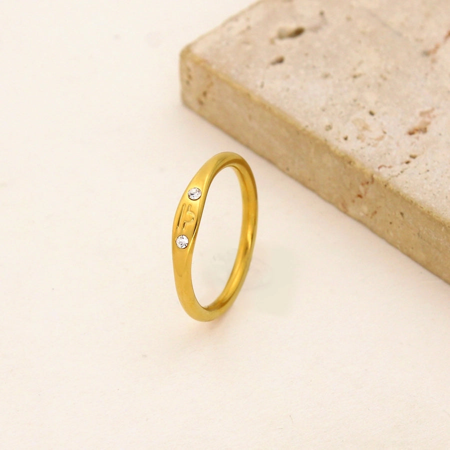 Minimalist Zodiac Sign Band Rings