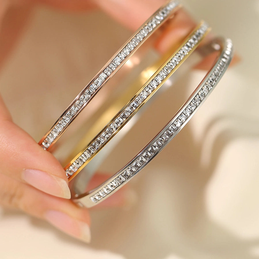 Minimalist Zircon Bangle Bracelets