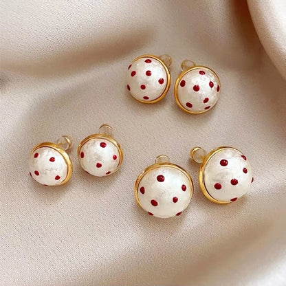 60s Polka Dot Stud Earrings