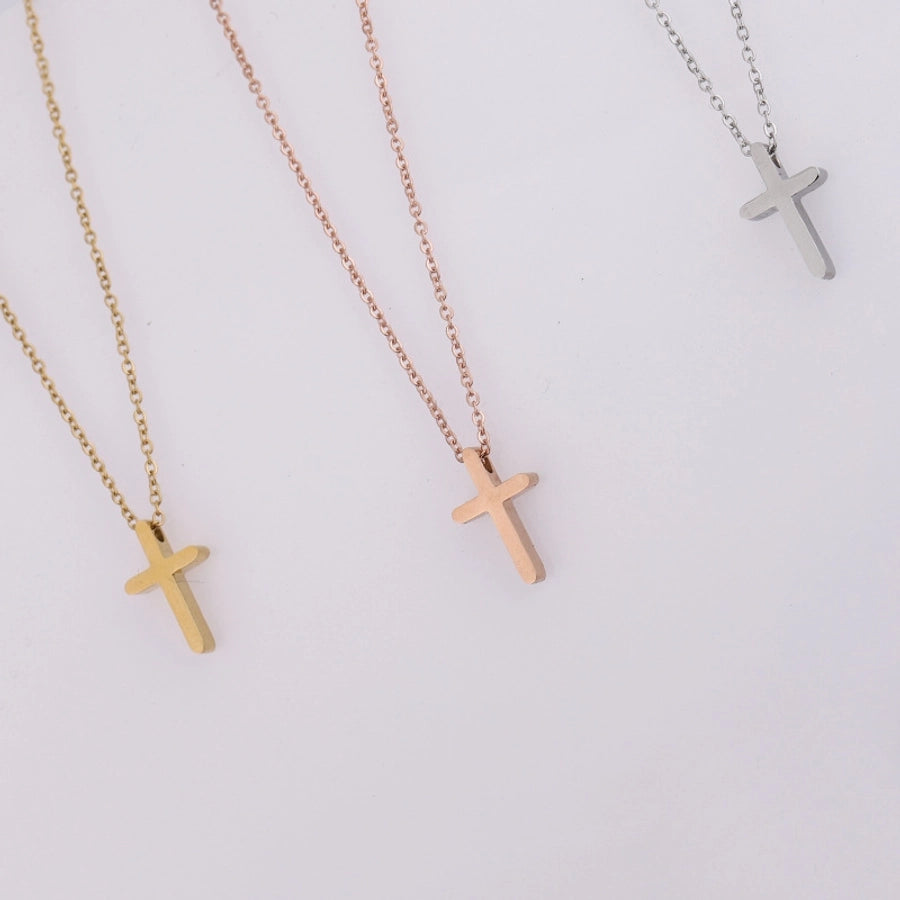 Minimalist Cross Pendant Necklace