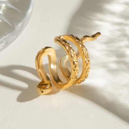 Art Snake Cuff Earring