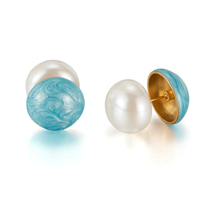 French Sea Stud Earrings