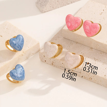 Selene Heart Resin Hug Earrings