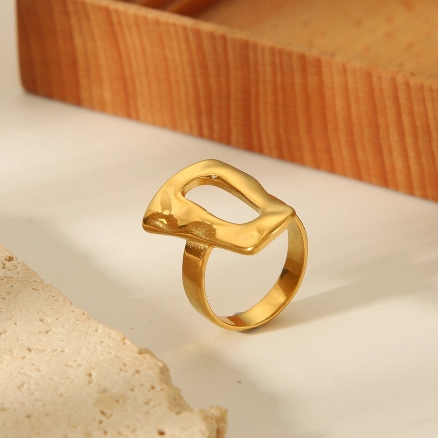 French Hollow Out Statement Rings