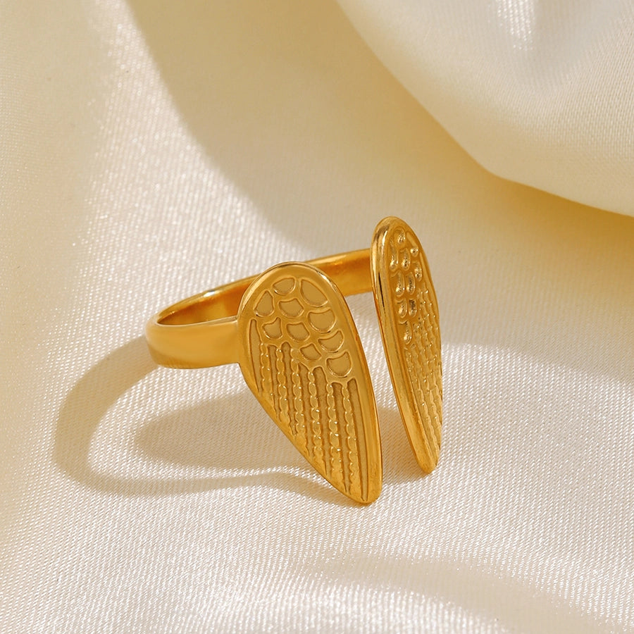 Dainty Angel Wings Open Ring