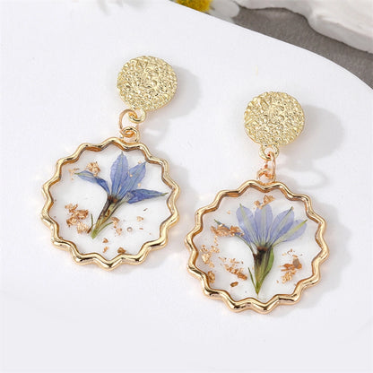 Bloom Resin Floral Dangle Earrings