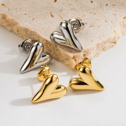 Isolde Heart Stud Earrings