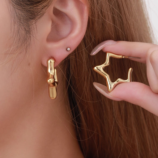 Giselle Star Hoop Earrings