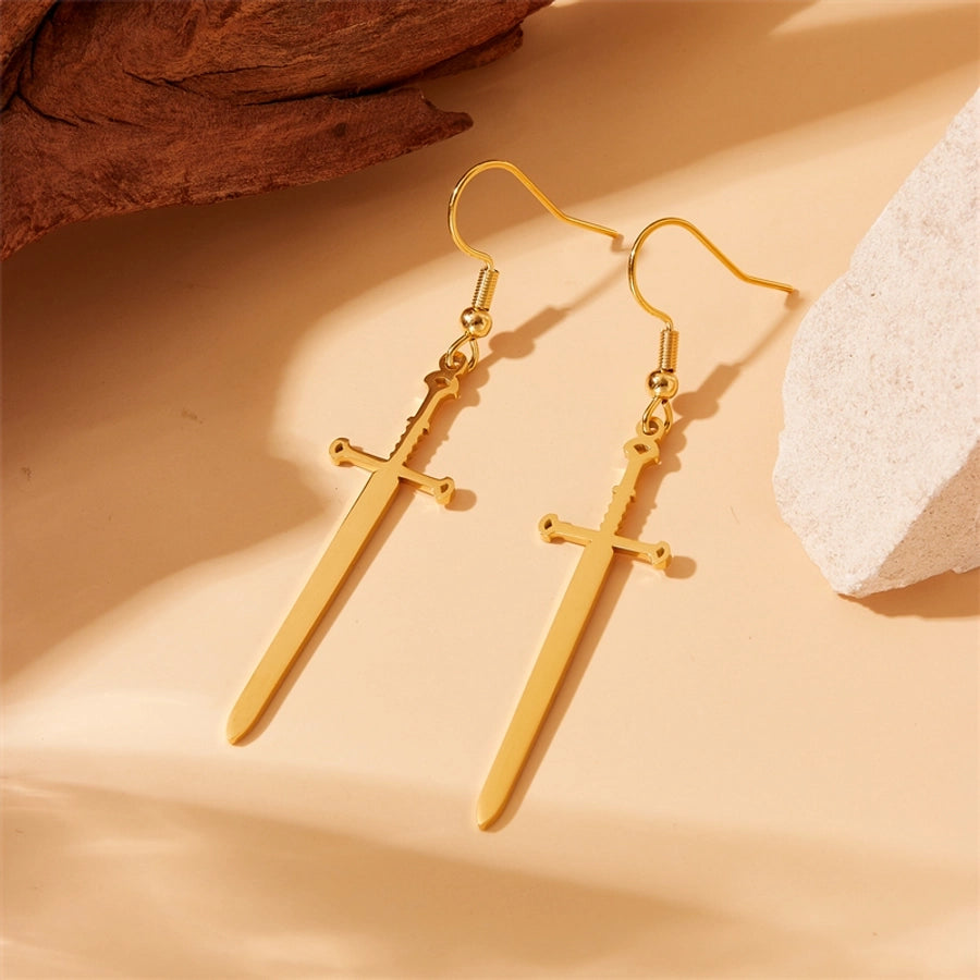 Dainty Sword Hook Earrings