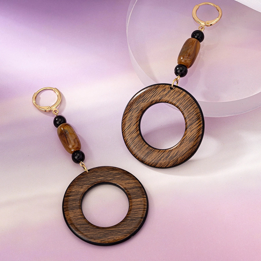 Boho Wooden Dangle Earrings