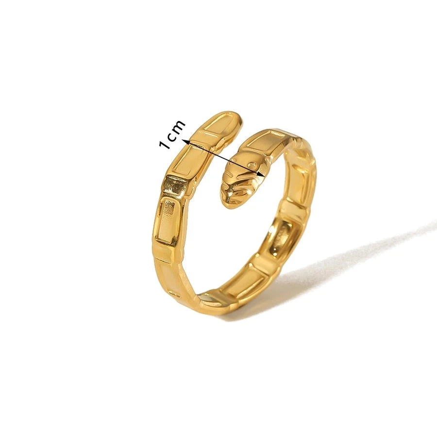 Golden Snake Open Rings