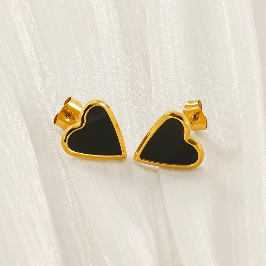 Eva Heart Stud Earrings