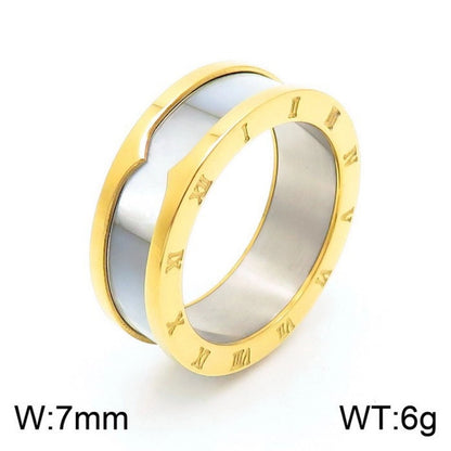 Vintage Roman Numeral Band Rings