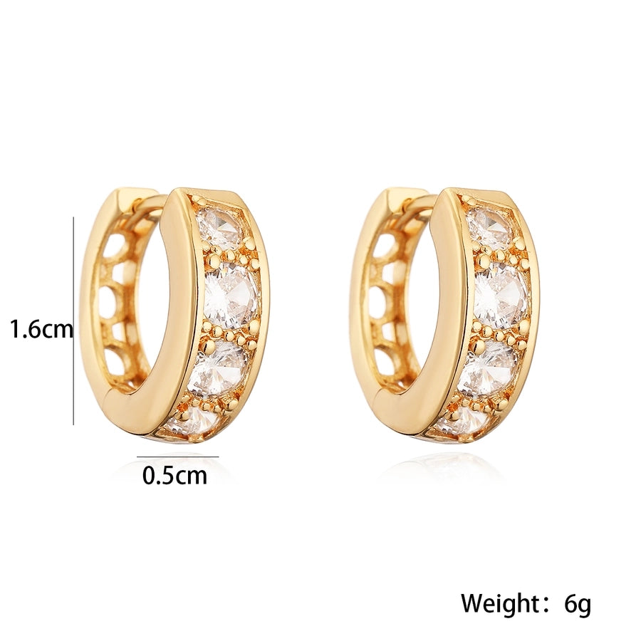 Clarisse Zircon Hoop Earrings