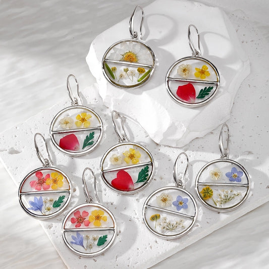 Giada Floral Resin Drop Earrings