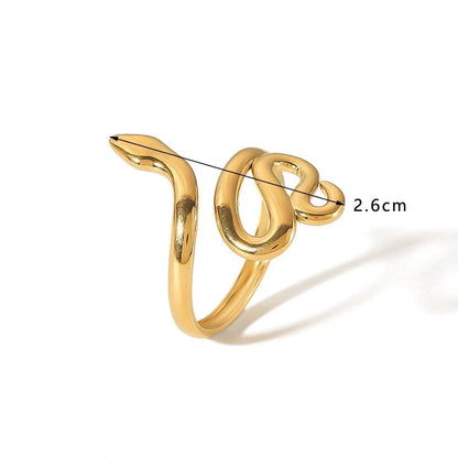 Golden Snake Open Rings