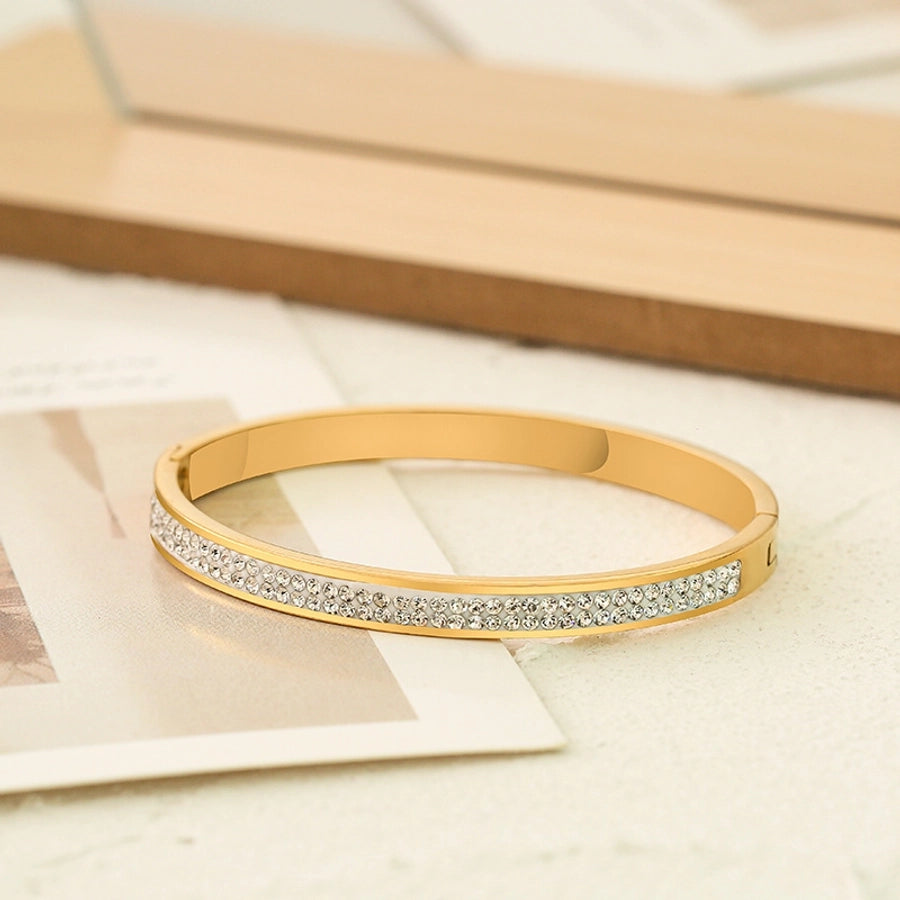 Minimalist Zircon Bangle Bracelets