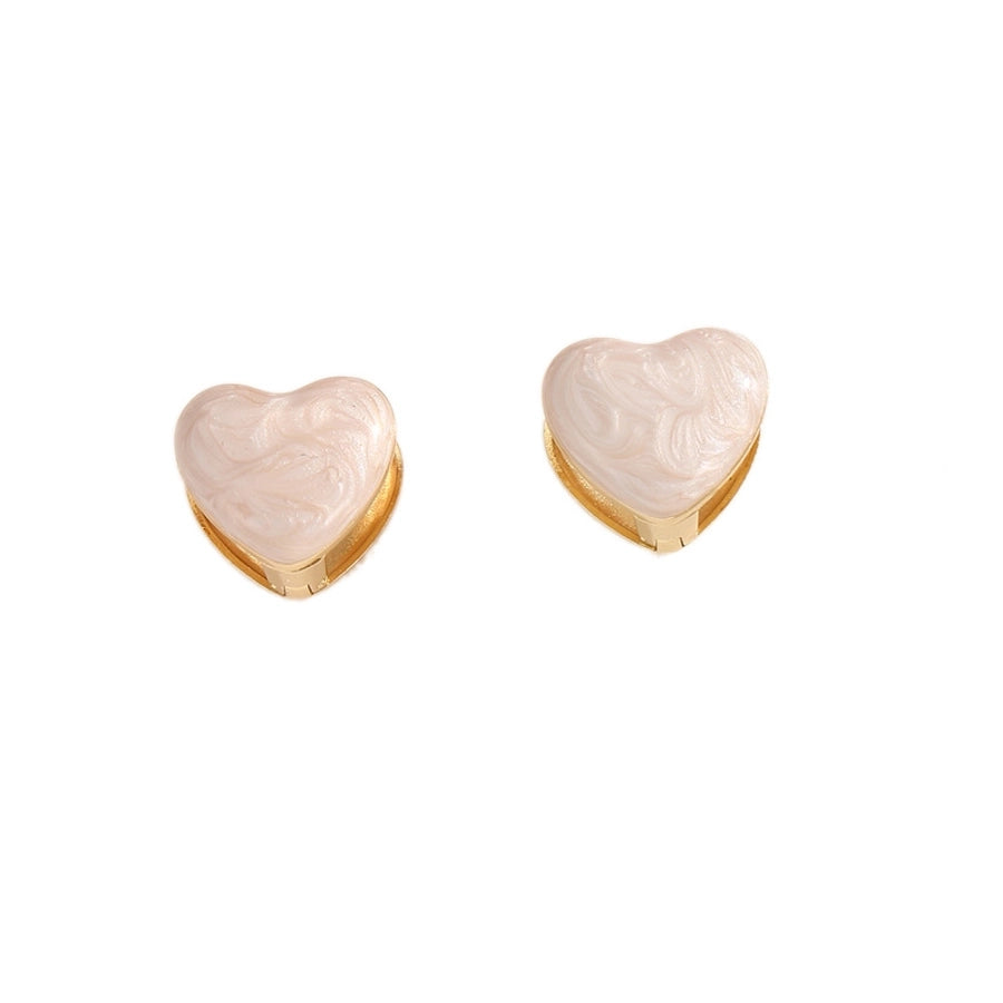 Selene Heart Resin Hug Earrings