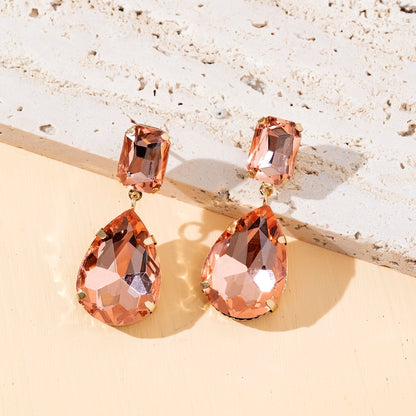 Dainty Crystal Teardrop Dangles