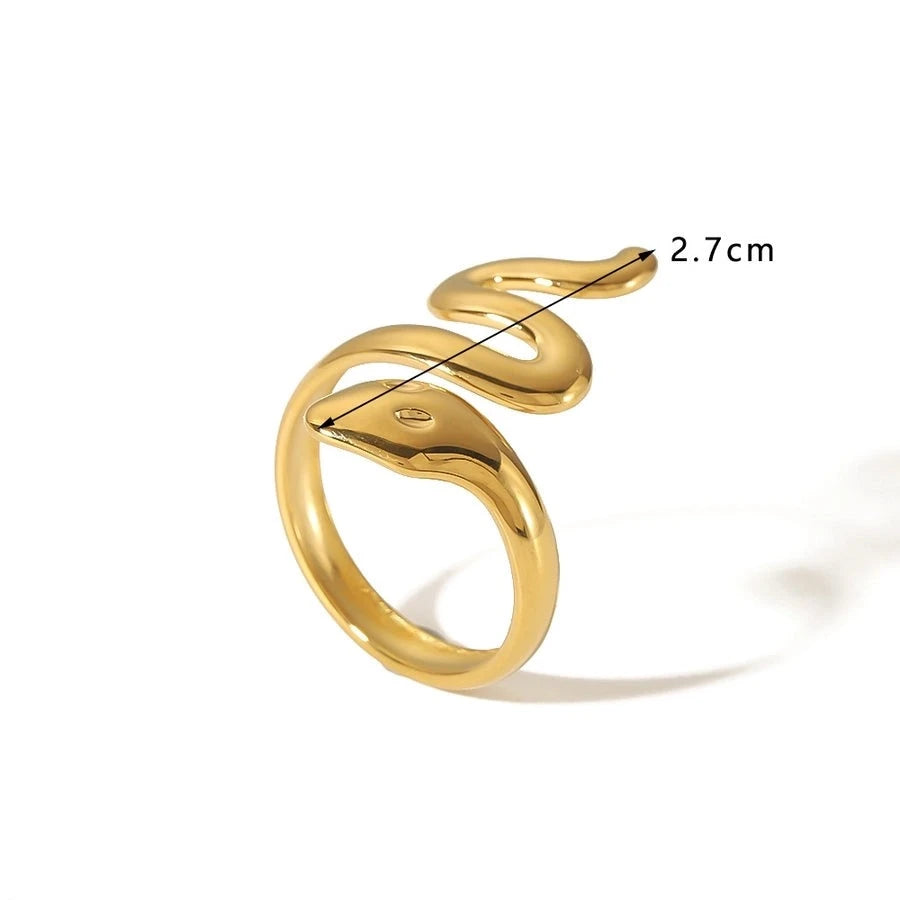 Golden Snake Open Rings