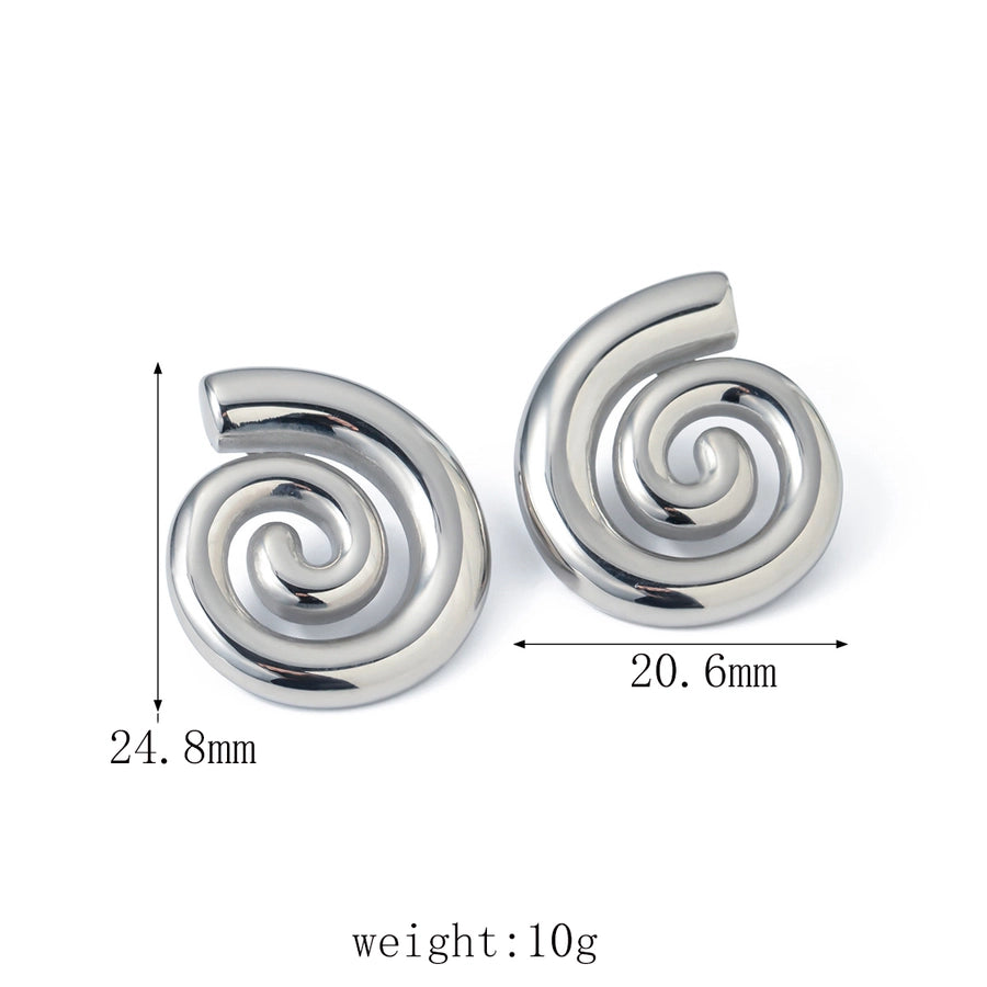 Serpentine Statement Stud Earrings