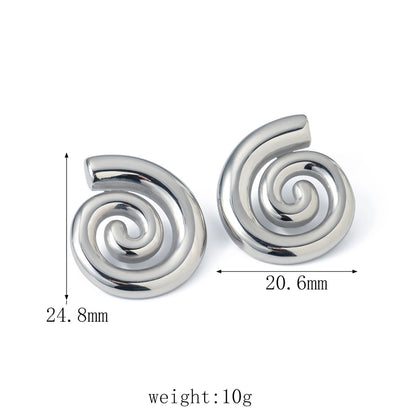 Serpentine Statement Stud Earrings