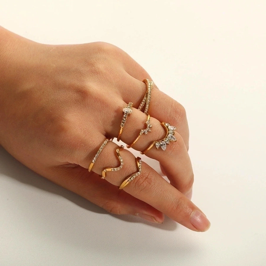 Simona Zircon Open Rings